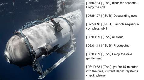 leaked transcript titan|‘Transcript of Titan sub’s final communication’ leaked。